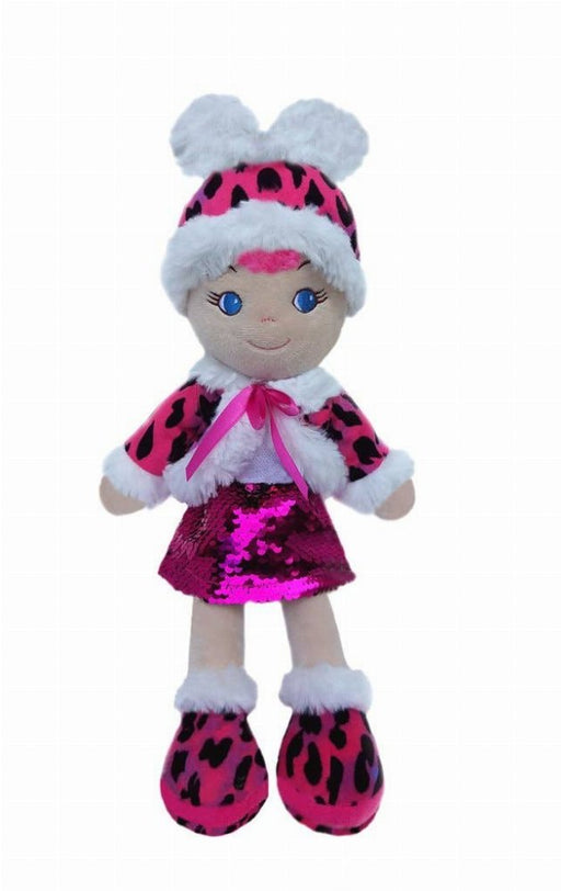 Leila Pink Leopard Baby Doll - Kidsplace.store