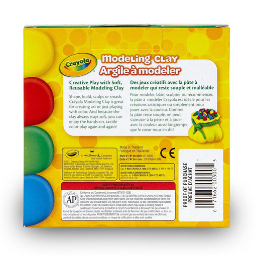 Modeling Clay, 4 Assorted Colors, 1 lb. Box, 12 Boxes - Kidsplace.store