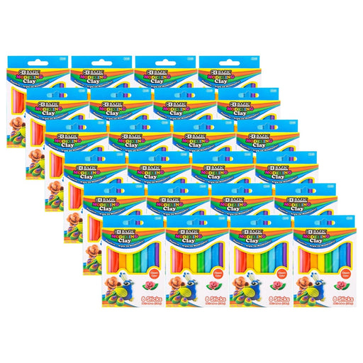 Modeling Clay Sticks, 8 Primary Colors, 4.8 oz (136g) Per Pack, 24 Packs - Kidsplace.store