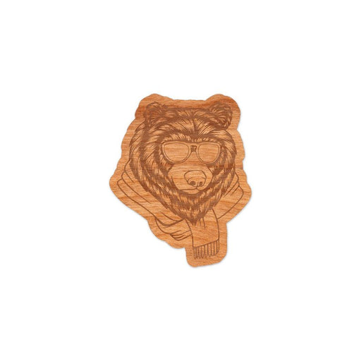 Wood Bear Sticker, Funny Hipster "The Dude" - Kidsplace.store