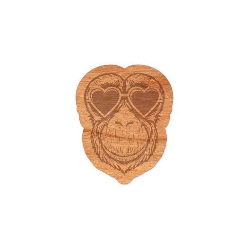 Wood Orangutan Sticker, Funny Hipster "Heartbreaker" - Kidsplace.store