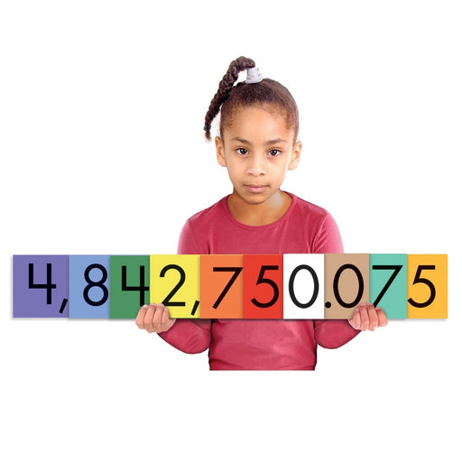 10-Value Decimals to Whole Numbers Place Value Cards Set, Pack of 100 - Kidsplace.store