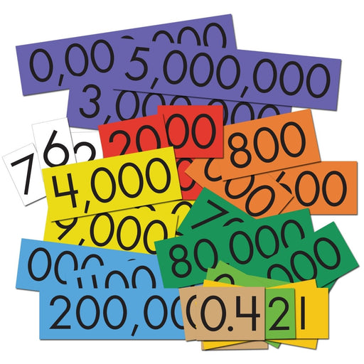 10-Value Decimals to Whole Numbers Place Value Cards Set, Pack of 100 - Kidsplace.store