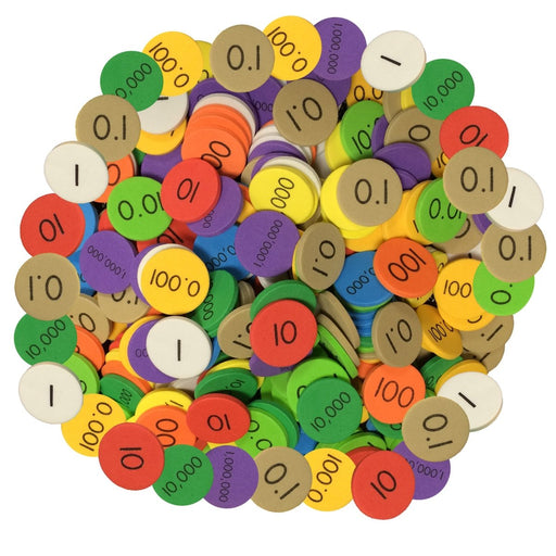 10 - Value Decimals to Whole Numbers Place Value Disc, Pack of 3000 - Kidsplace.store