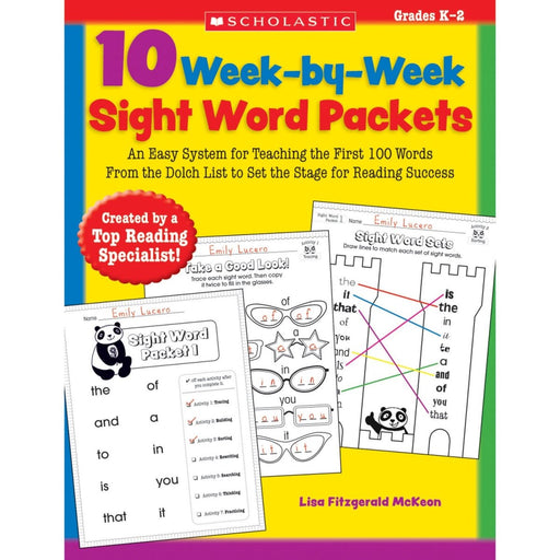 10 Week - by - Week Sight Word Packets Book - Kidsplace.store