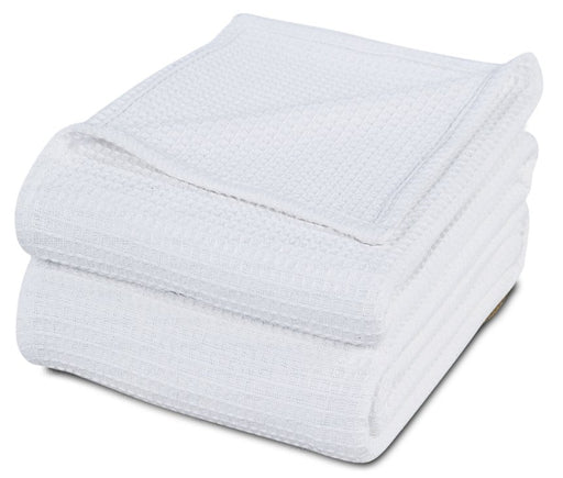 100% Combed Cotton Waffle Weave Soft Cozy All Season Thermal Blankets - Kidsplace.store