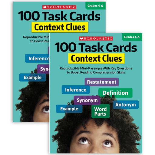 100 Task Cards: Context Clues Activity Book, Pack of 2 - Kidsplace.store