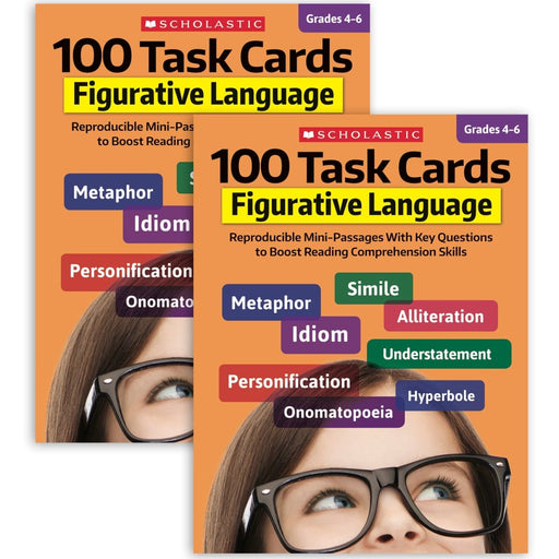 100 Task Cards: Figurative Language Activity Book, Pack of 2 - Kidsplace.store