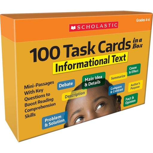 100 Task Cards in a Box: Informational Text - Kidsplace.store