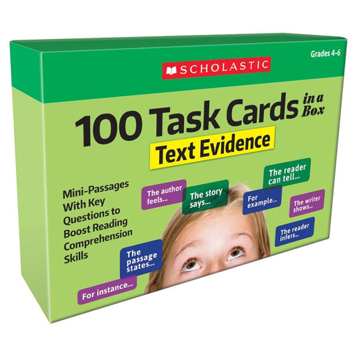 100 Task Cards in a Box: Text Evidence - Kidsplace.store