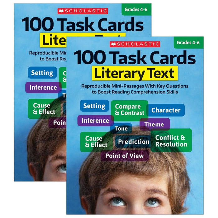 100 Task Cards: Literary Text Book, Grade 4-6, Pack of 2 - Kidsplace.store