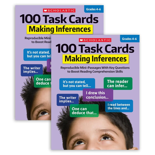 100 Task Cards: Making Inferences Activity Book, Pack of 2 - Kidsplace.store