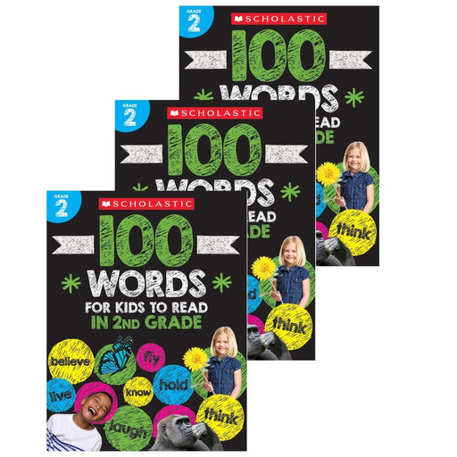 100 Words For Kids To Read In 2nd Grade, Pack of 3 - Kidsplace.store