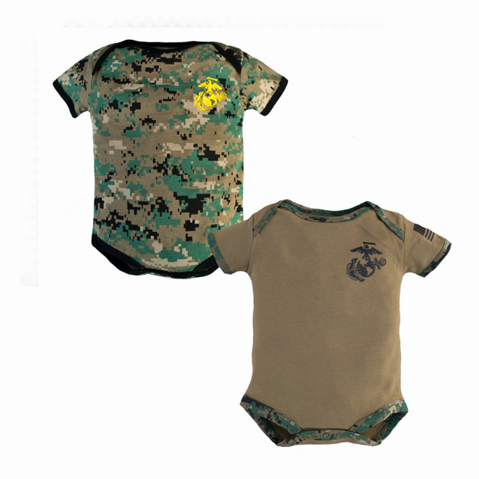 Marine Woodland and Coyote Baby Bodysuit (Set of 2)