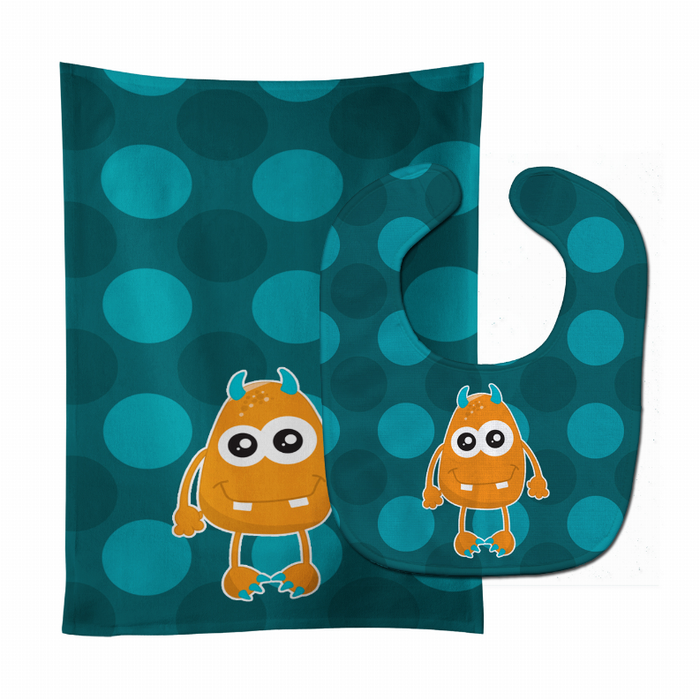 Monster Baby Bib & Burp Cloth