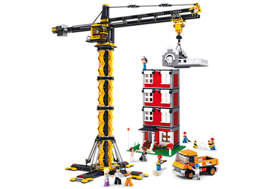 Tower Crane Construction Building Brick Kit (1461 Pcs)