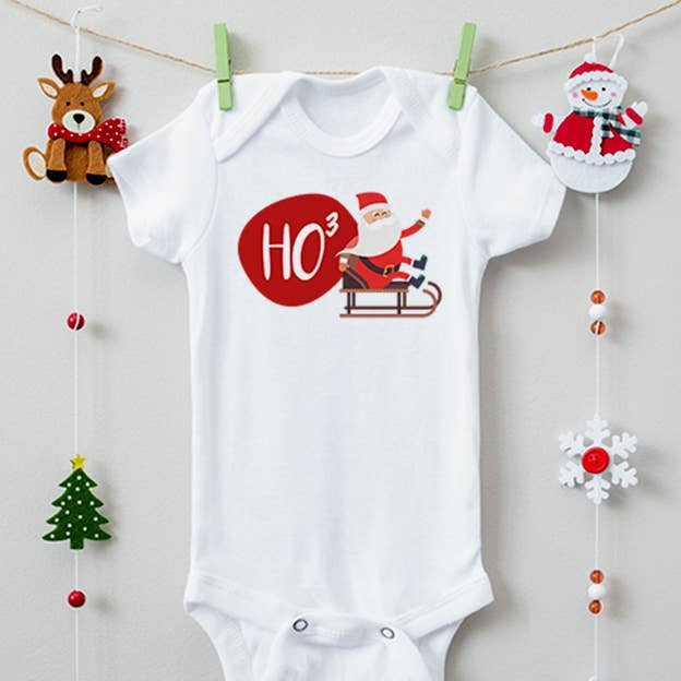 HO3 (Ho-Ho-Ho) Holiday Baby Onesie