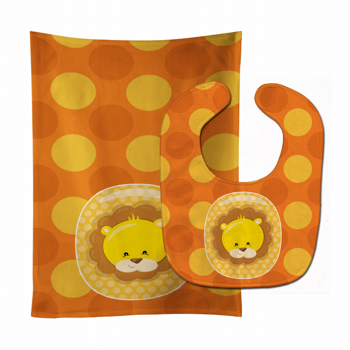 Zoo Animal Baby Bib & Burp Cloth