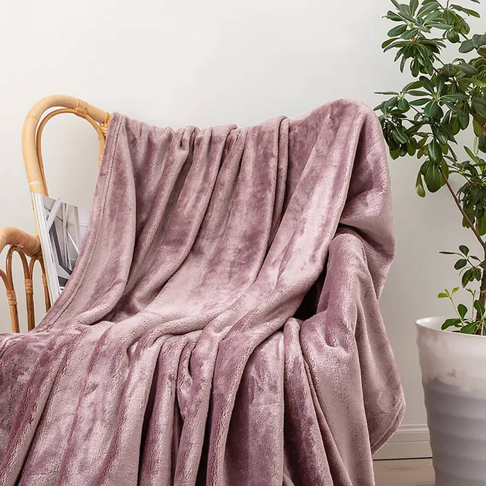 Rose Super Soft Plush Warm Cozy Bed Throw Flannel Blanket