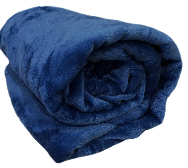 Navy Super Soft Plush Warm Cozy Bed Throw Flannel Blanket