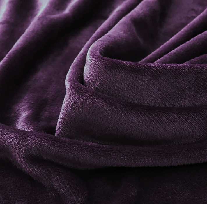 Purple Super Soft Plush Warm Cozy Bed Throw Flannel Blanket