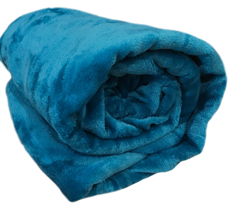 Turquoise Soft Plush Warm Cozy Bed Throw Flannel Blanket