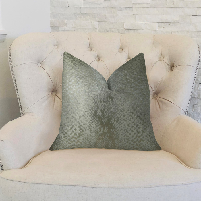 Plutus Venetian Silver Handmade Luxury Pillow