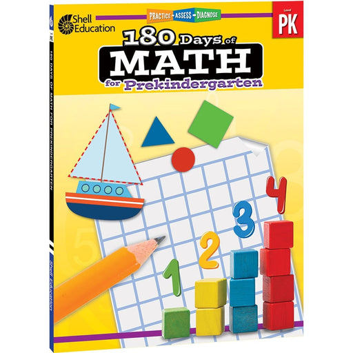 180 Days of Math Workbook, Grade PreK - Kidsplace.store