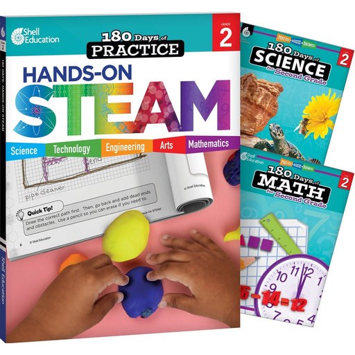 180 Days STEAM, Science, & Math Grade 2: 3-Book Set - Kidsplace.store