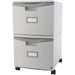 2 Drawer Mobile File Cabinet with Lock, Gray - Kidsplace.store