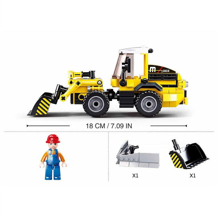 2 - in - 1 Forklift Construction Truck Building Brick Kit (200 pcs) - Kidsplace.store