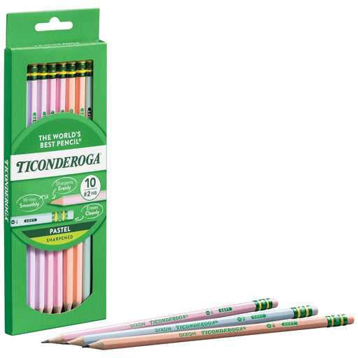 #2 Pastel Pencils, 5 Assorted Colors, 10 Per Pack, 6 Packs - Kidsplace.store