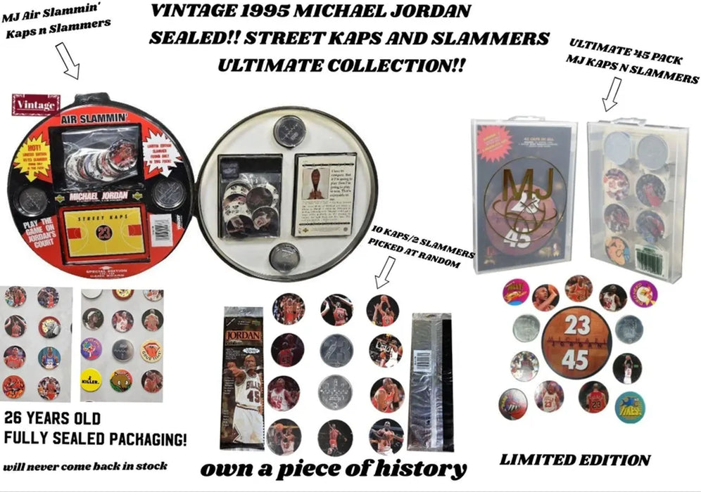 The Ultimate Collection of 1995 Michael Jordan Caps N' Slammers Limited Edition