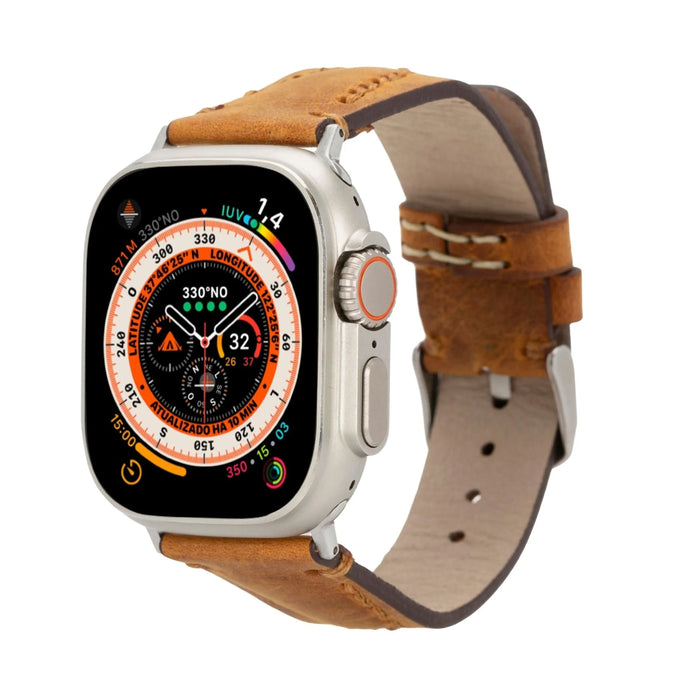 Jeffrey Leather Bands for Apple Watch Ultra,8,7 and SE