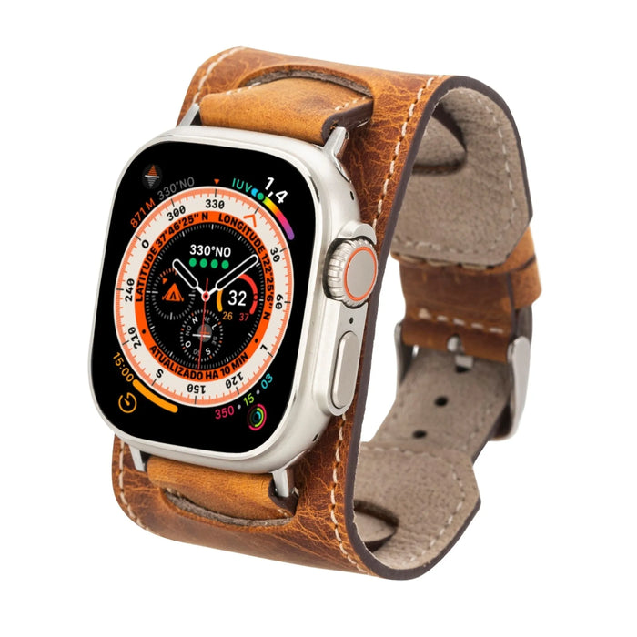 Moorcroft Cuff Leather Bands for Apple Watch Ultra,8,7 and SE