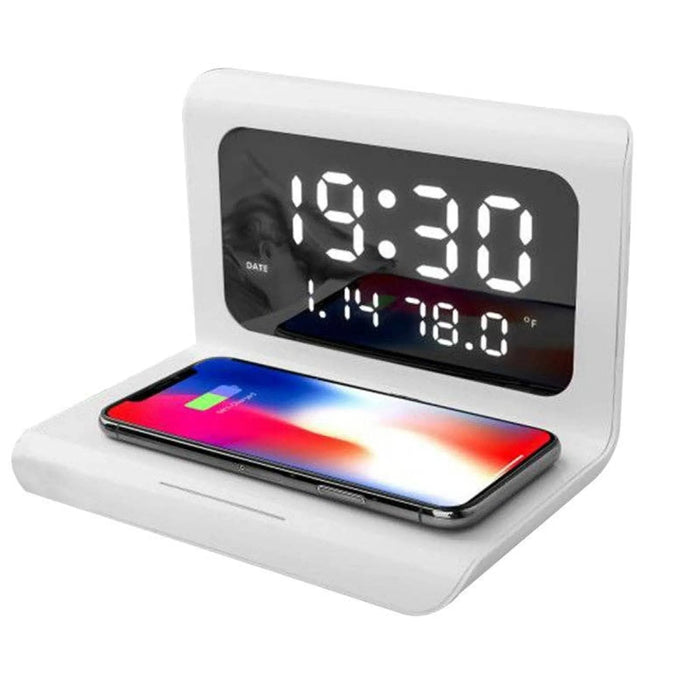 Alarm Clock with 10W Wireless Charging and LED Display