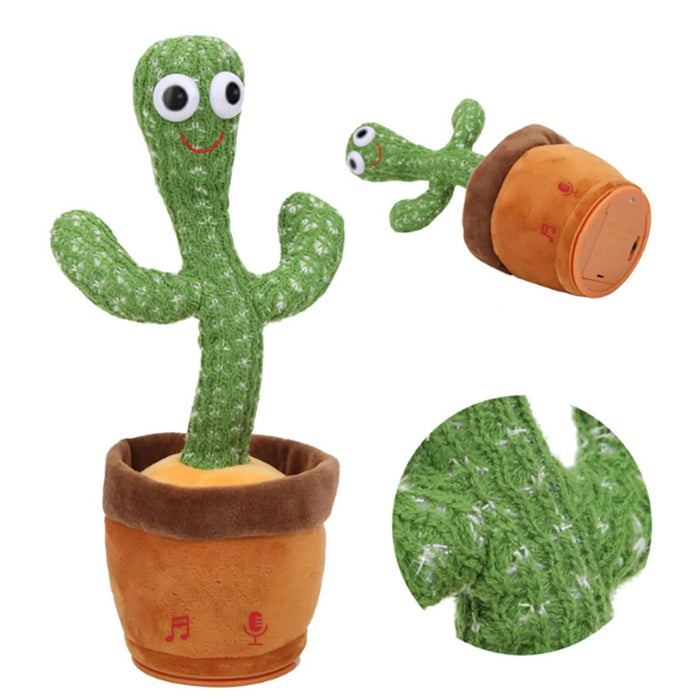 Dancing Cactus Mimicking Toy, USB Rechargeable, 120 Songs