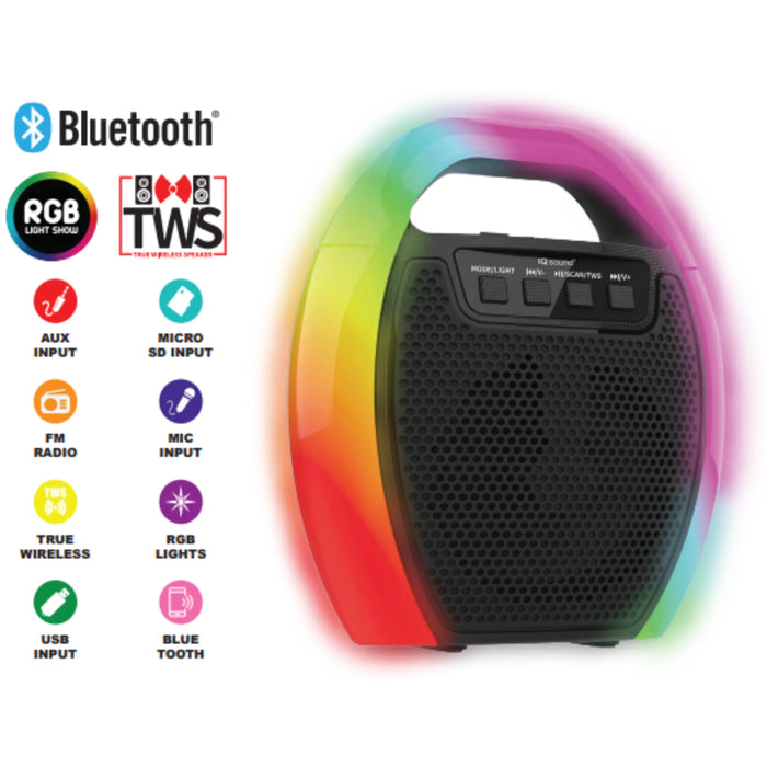 4" Portable Bluetooth Speaker with RGB Handle