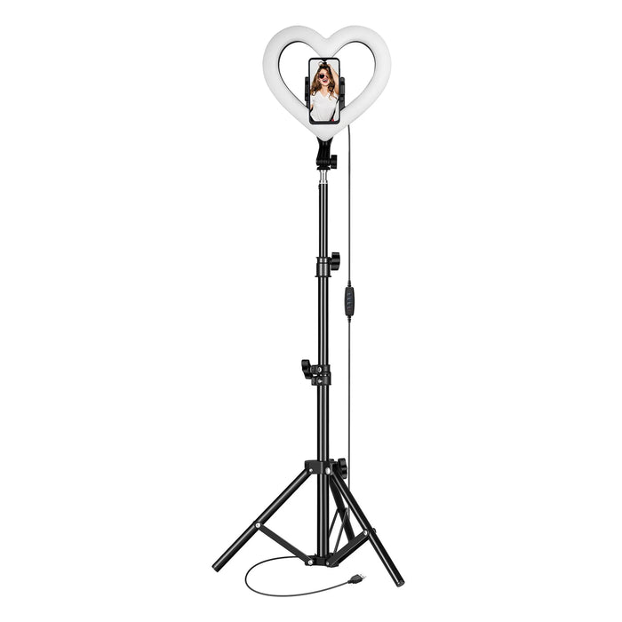 PRO Live Stream 10" Heart Shaped Selfie Ring Light (SC-2310SRH)