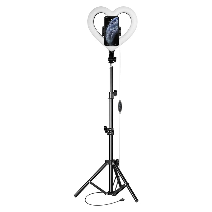 PRO Live Stream 10" Heart Shaped Selfie Ring Light (SC-2310SRH)