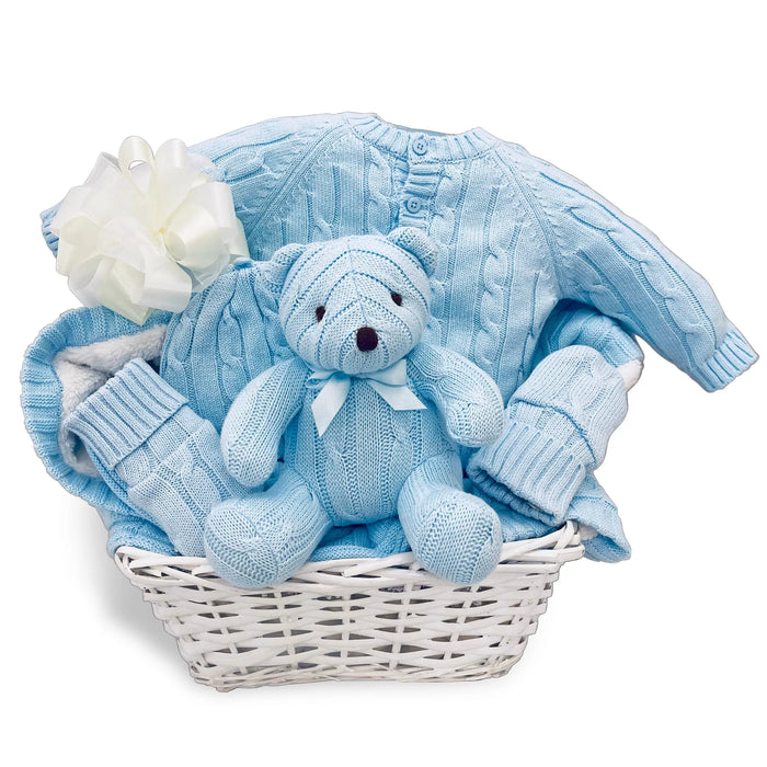 Dashing in Blue Baby Boy Gift Basket