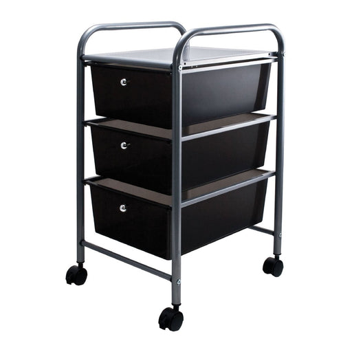 3 - Drawer Rolling Cart, Smoke - Kidsplace.store