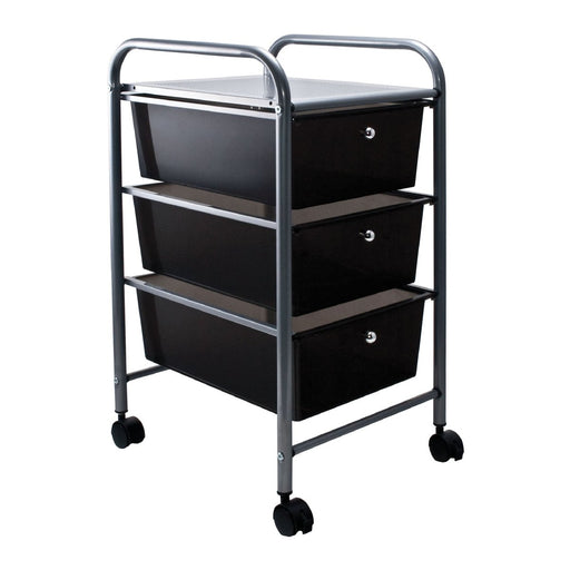 3 - Drawer Rolling Cart, Smoke - Kidsplace.store