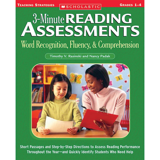 3-Minute Reading Assessments: Word Recognition, Fluency, and Comprehension: Grades 1-4 - Kidsplace.store