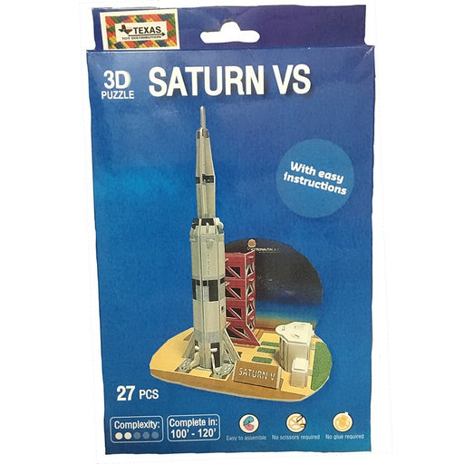 3D NASA Puzzle Saturn V Rocket (25pcs) - Kidsplace.store