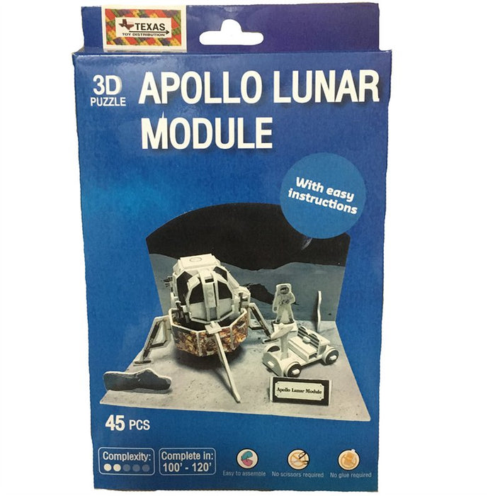 3D Puzzle Apollo Lunar Module (45pcs) - Kidsplace.store