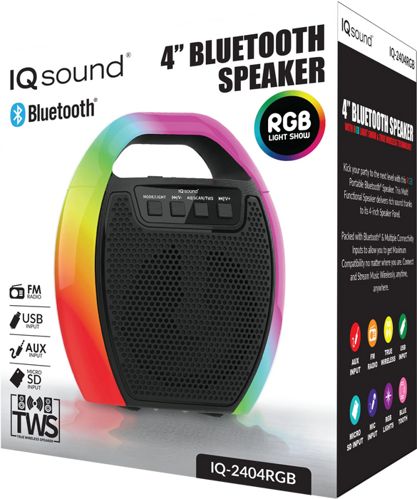 4" Portable Bluetooth Speaker with RGB Handle - Kidsplace.store