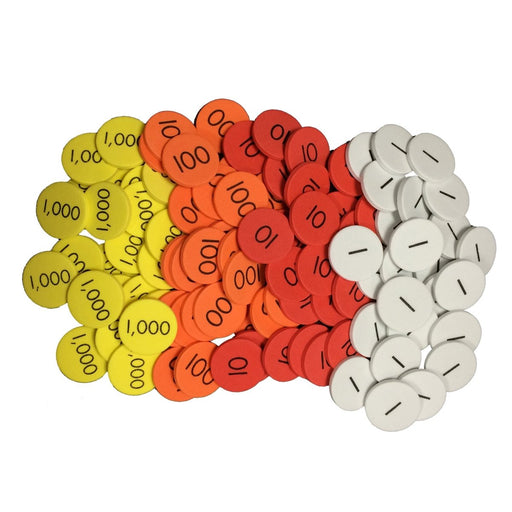 4-Value Whole Numbers Place Value Discs, Pack of 1200 - Kidsplace.store