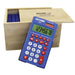 8 Digit Pocket Calculator with Extra Large Display, 10-Pack in Wooden Case - Kidsplace.store