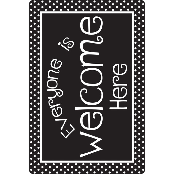 Computer Mouse Pad, 8" x 10", Everyone is Welcome Here, BW Dots, Pack of 6